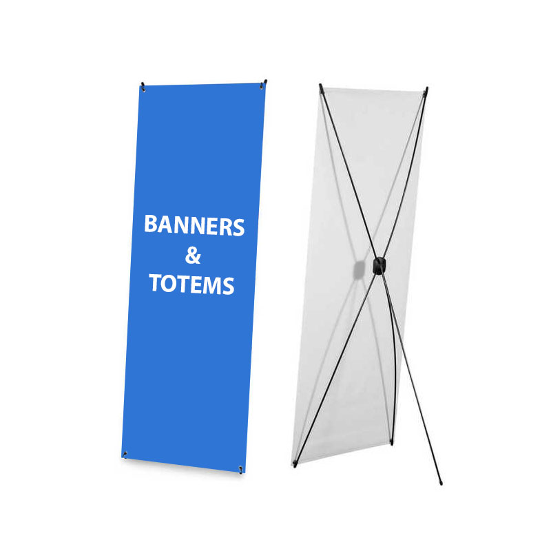 Un X Banner publicitaire 60x160 cm imprimé et exposé dans un salon professionnel